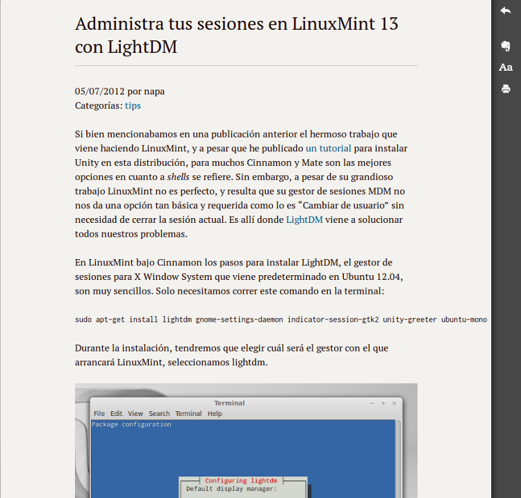 Evernote Clearly preview