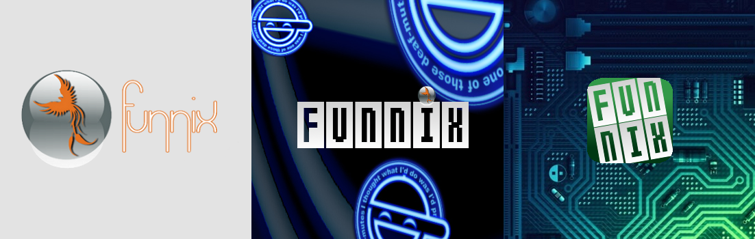 Funnix 2 años y 3 logos